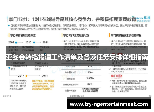 亚冬会转播报道工作清单及各项任务安排详细指南