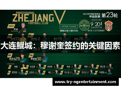 大连鲲城：穆谢奎签约的关键因素